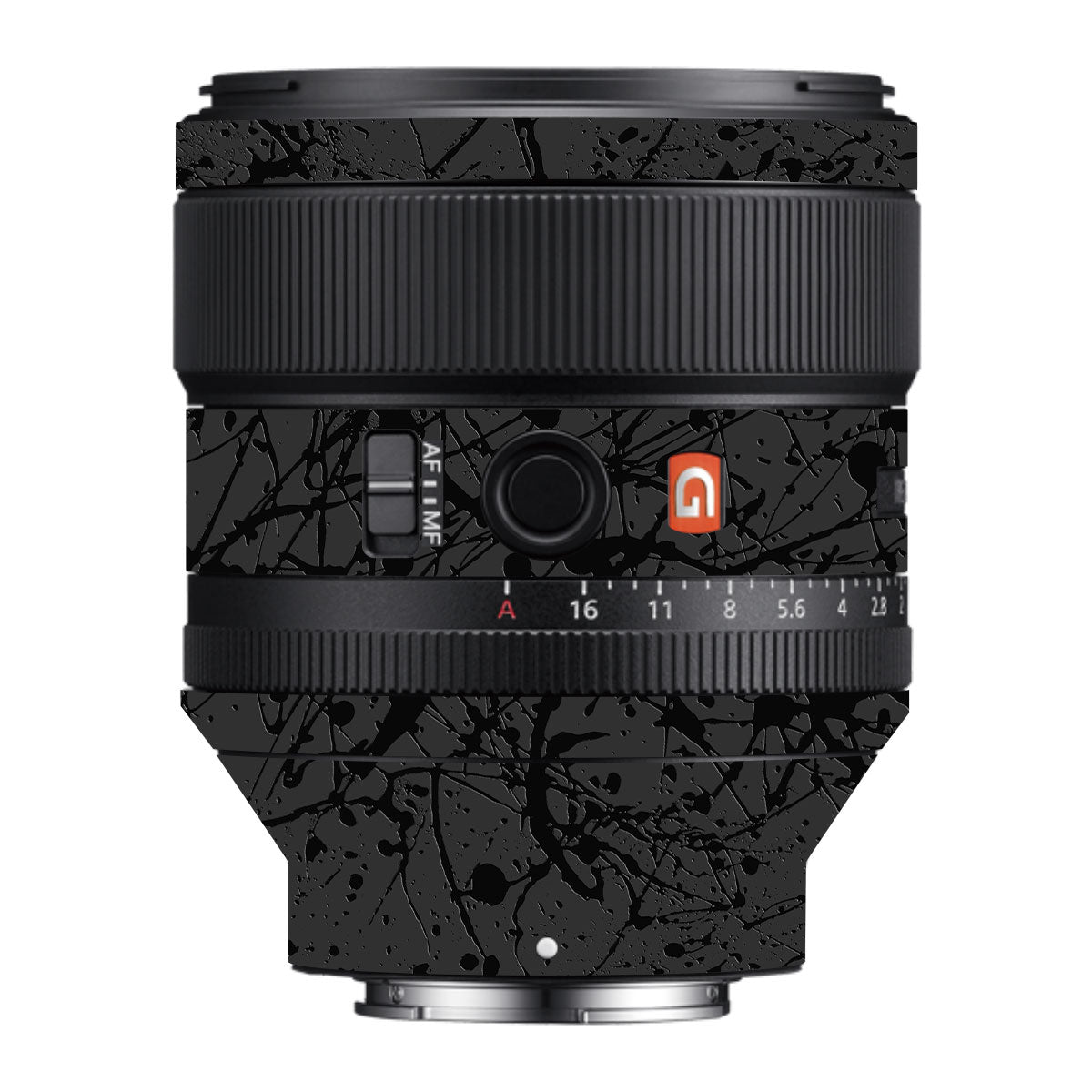 Textured Black Splash Samyang FE 85mm F/1.4 Camera Lens Skin
