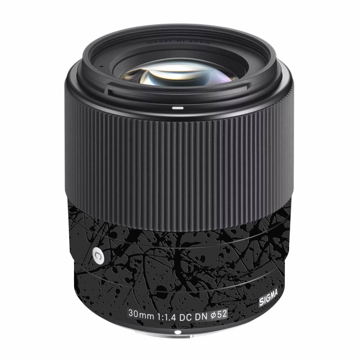 Textured Black Splash Sigma 30mm F/1.4 DC DN Sony E Camera Lens Skin