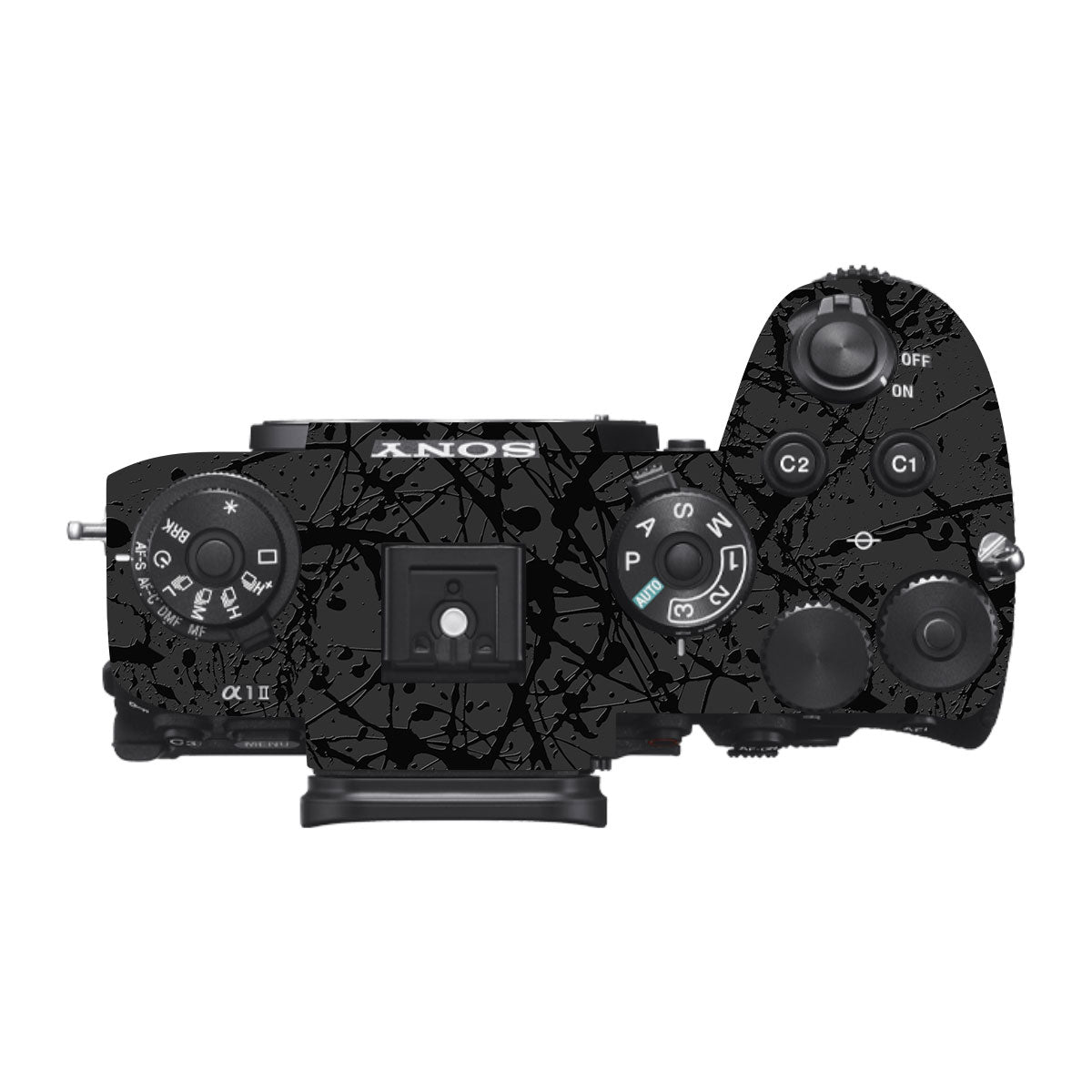 Textured Black Splash Sony A1 Camera Skin