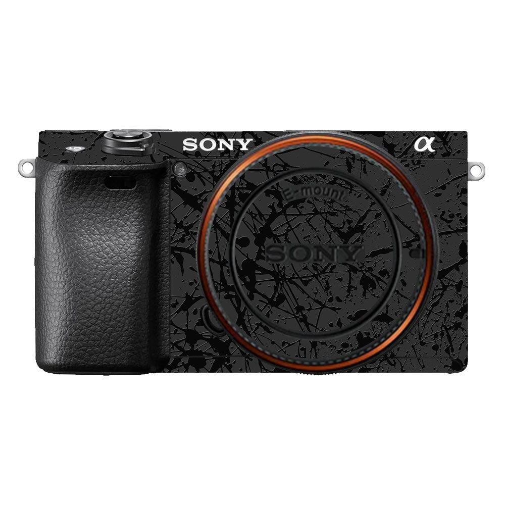 Textured Black Splash Sony A6400 Camera Skin