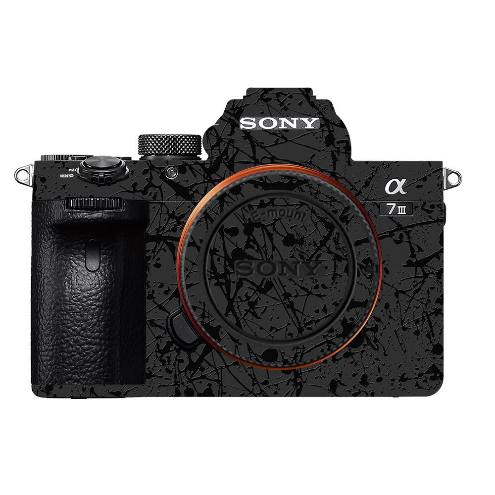 Textured Black Splash Sony A7MIV Camera Skin