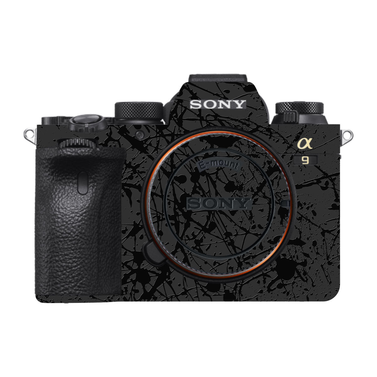 Textured Black Splash Sony A9 Camera Skins