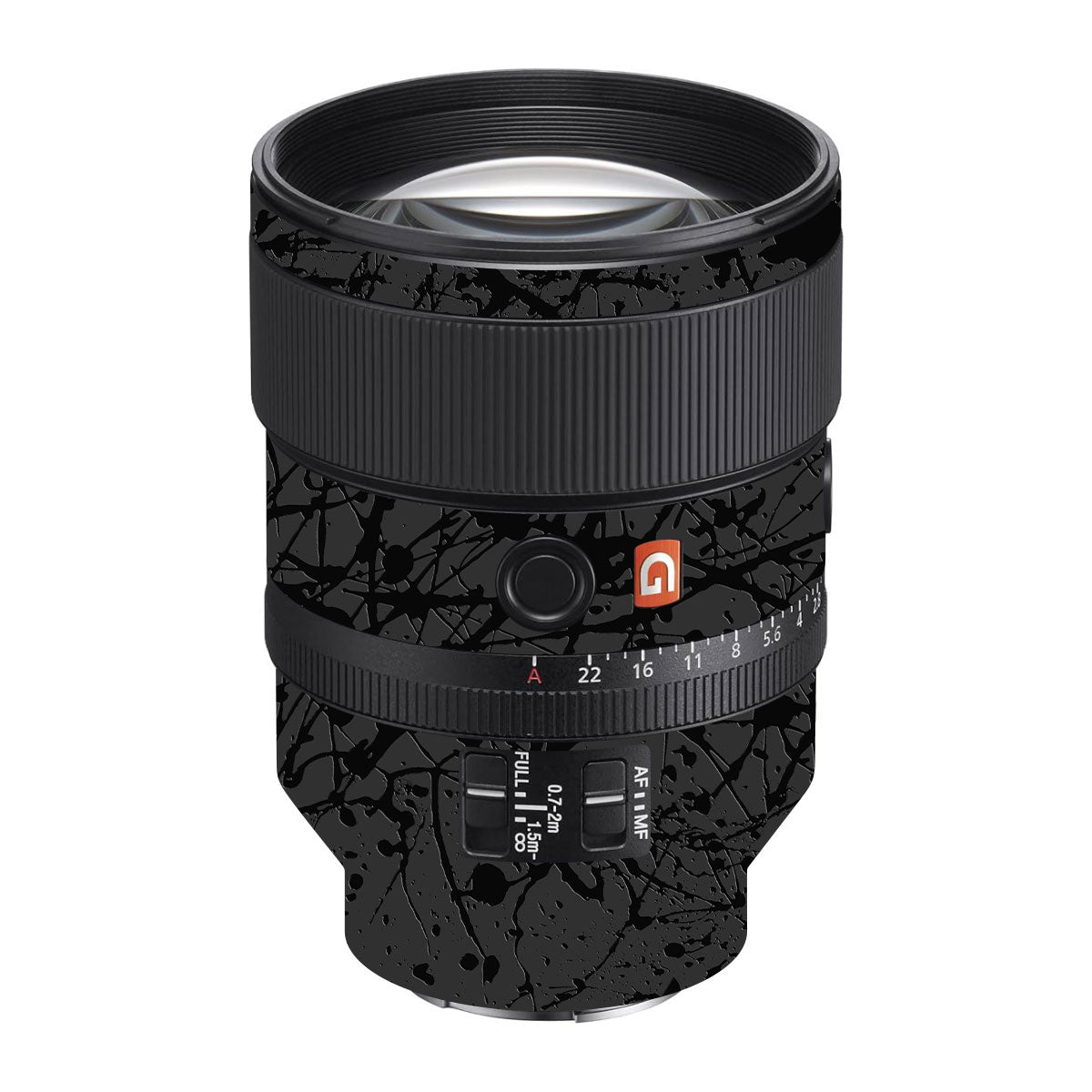 Textured Black Splash Sony FE 135mm F/1.8 GM Camera Lens Skin