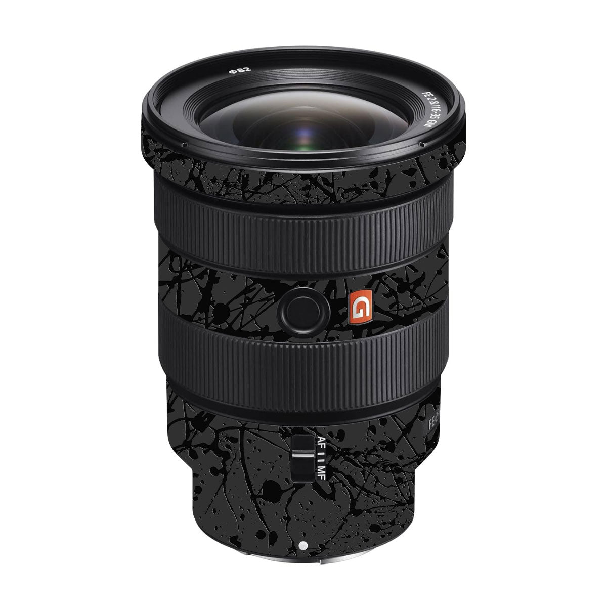 Textured Black Splash Sony FE 16-35mm F/2.8 GM II Camera Lens Skin