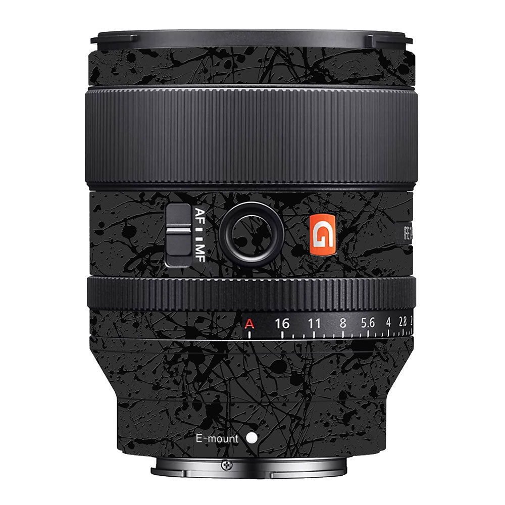 Textured Black Splash Sony FE 35mm f/1.4 GM Camera Lens Skin