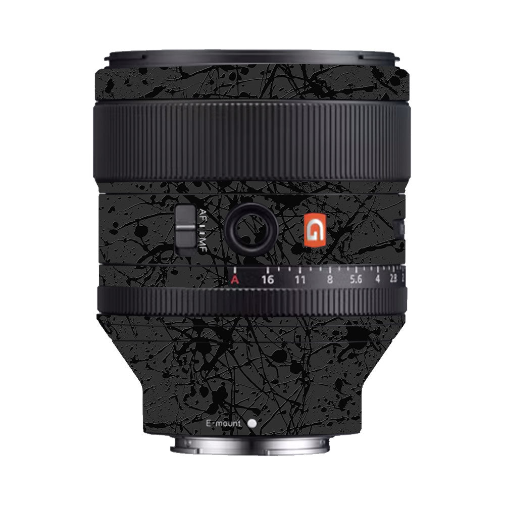 Textured Black Splash Sony FE 85mm F/1.4 GM II Camera Lens Skin
