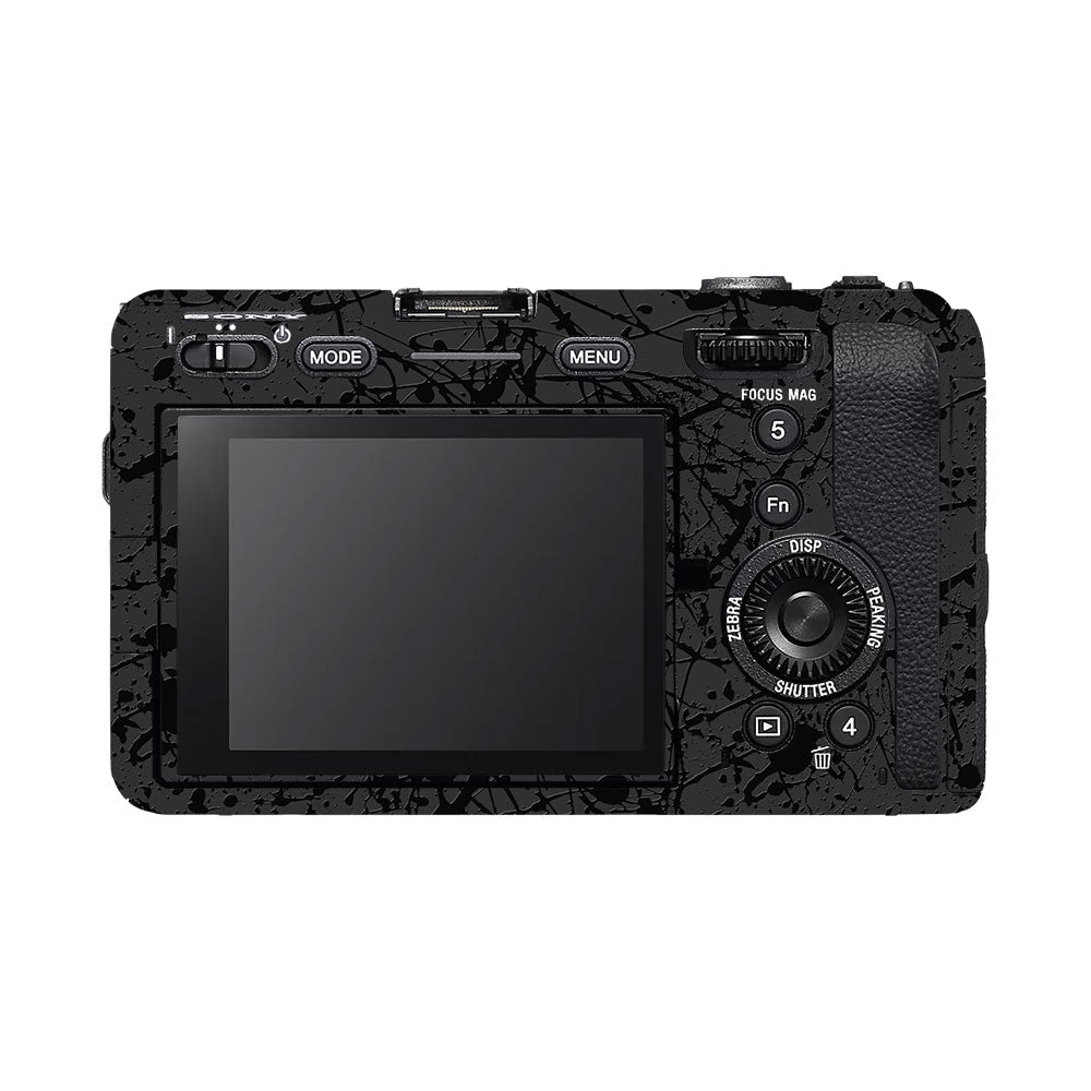 Textured Black Splash Sony FX30 Camera Skin