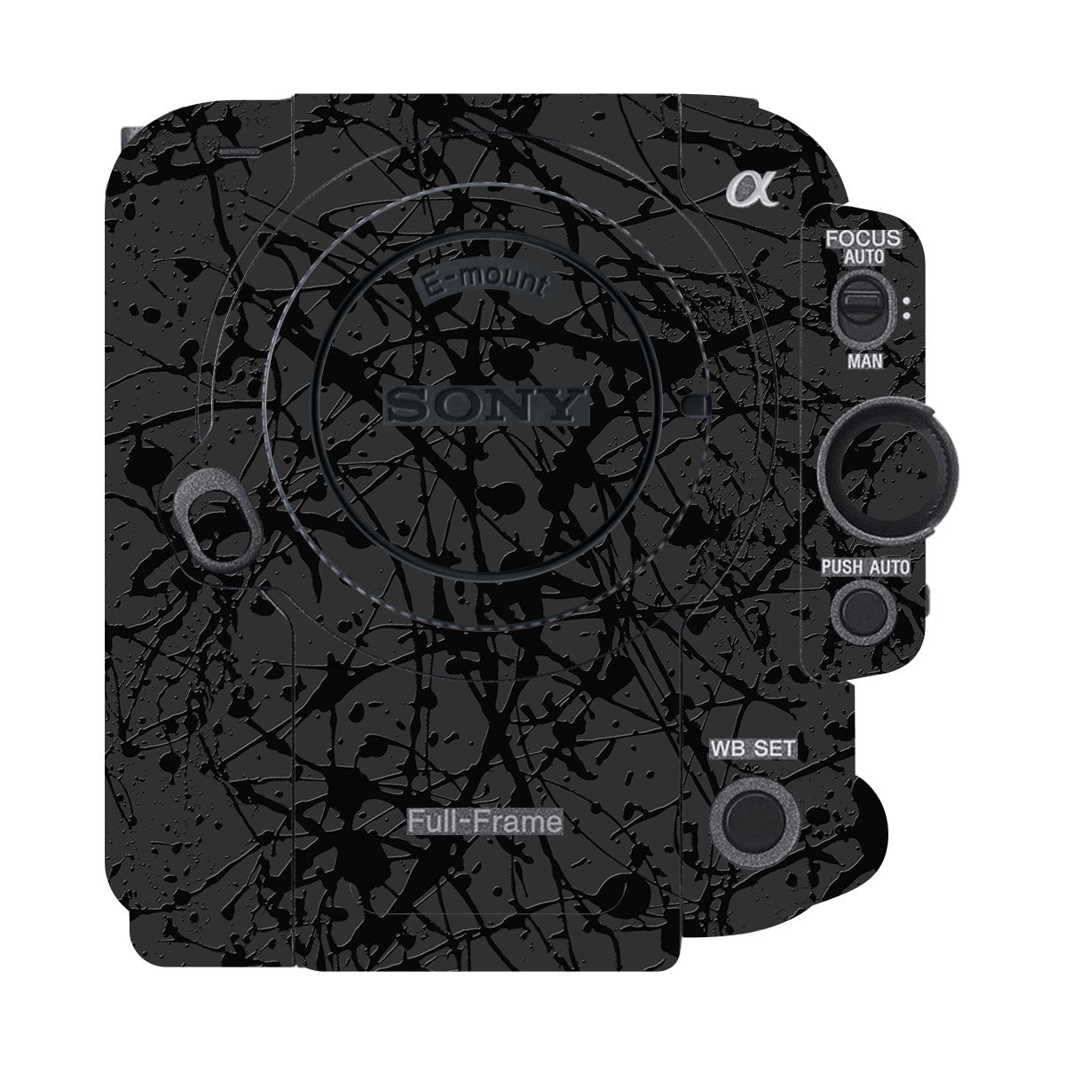 Textured Black Splash Sony FX6 Camera Skin