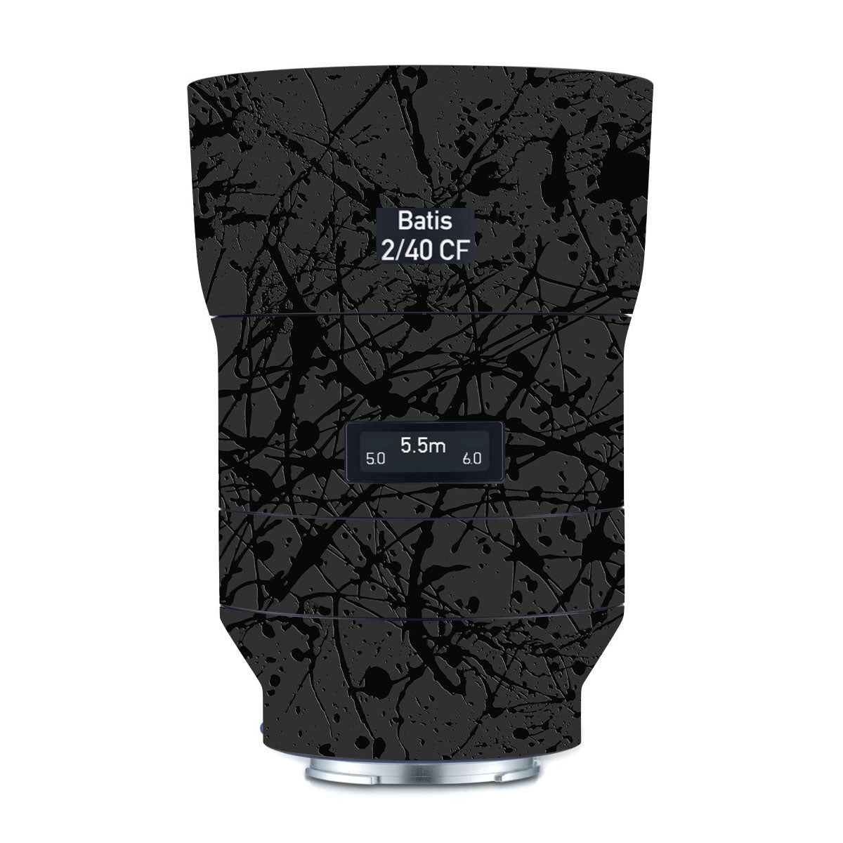Textured Black Splash Zeiss Batis 40mm F/2 CF E-mount Camera Lens Skin