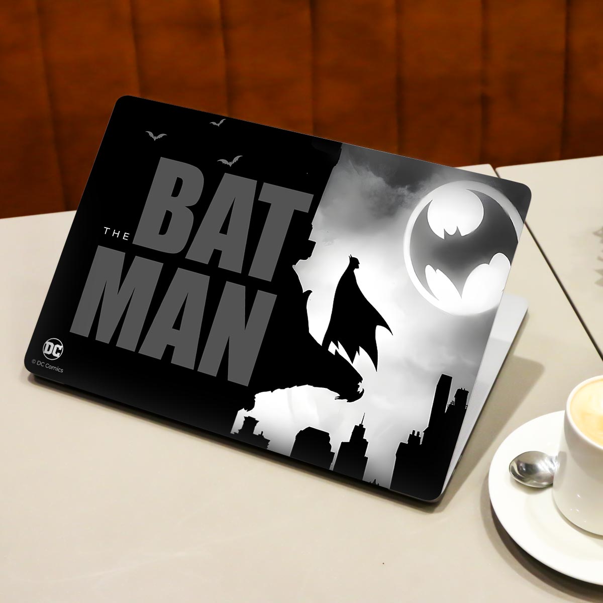 The Batman in BW Comic Laptop Skin