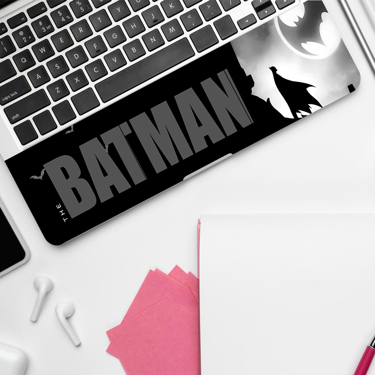 The Batman in BW Comic Laptop Skin