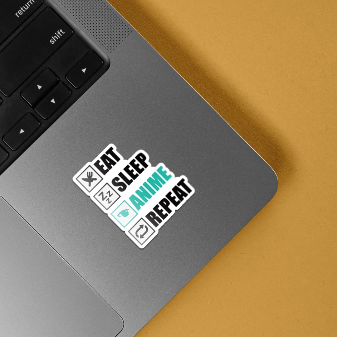 Eat, Sleep, Anime & Repeat Anime Stickers