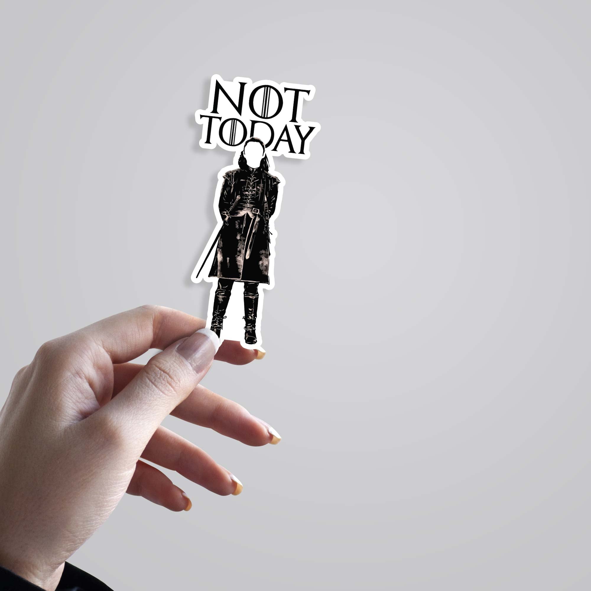 Arya Stark Not Today TV Shows Stickers
