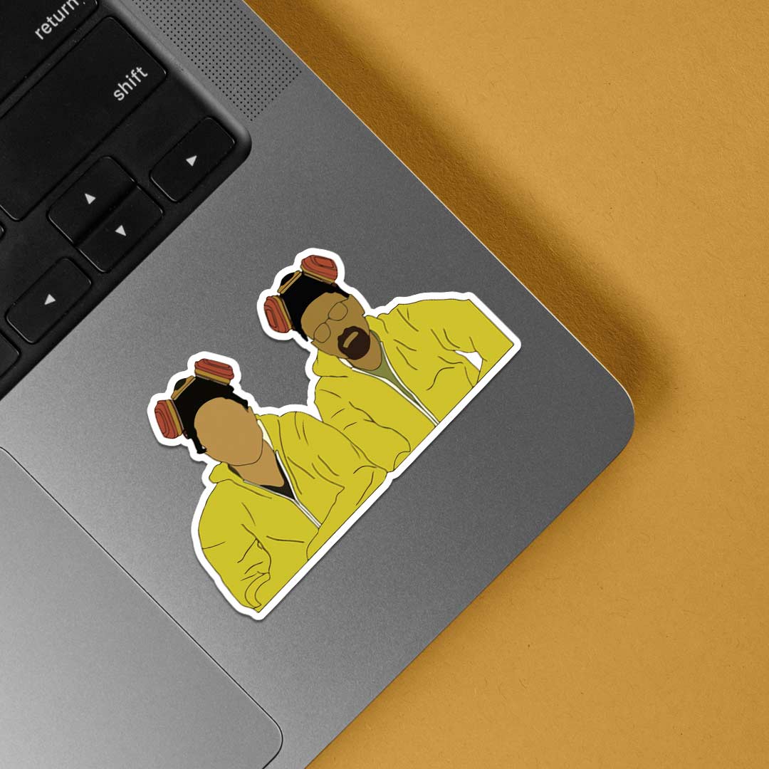 Walter and Jesse Minimalist TV Shows Stickers