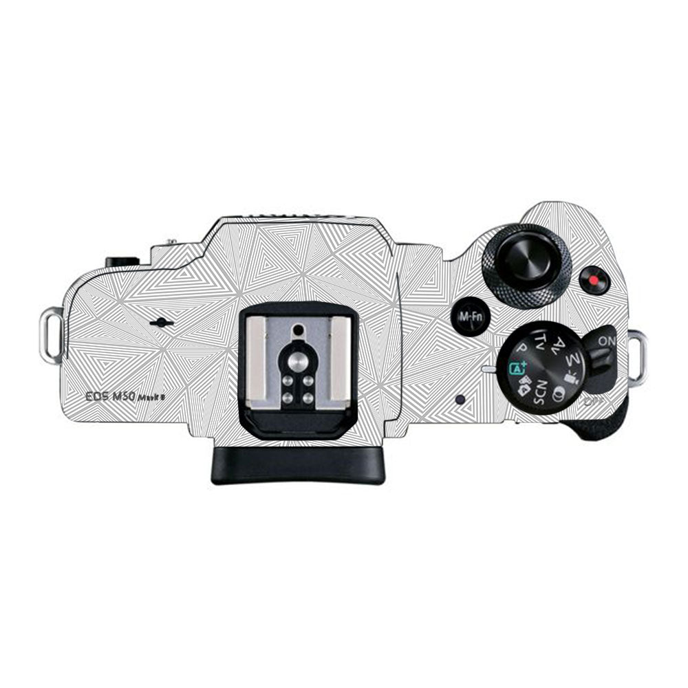 Textured Silver Prism Geometric Canon EOS M50 Mark II Camera Skin