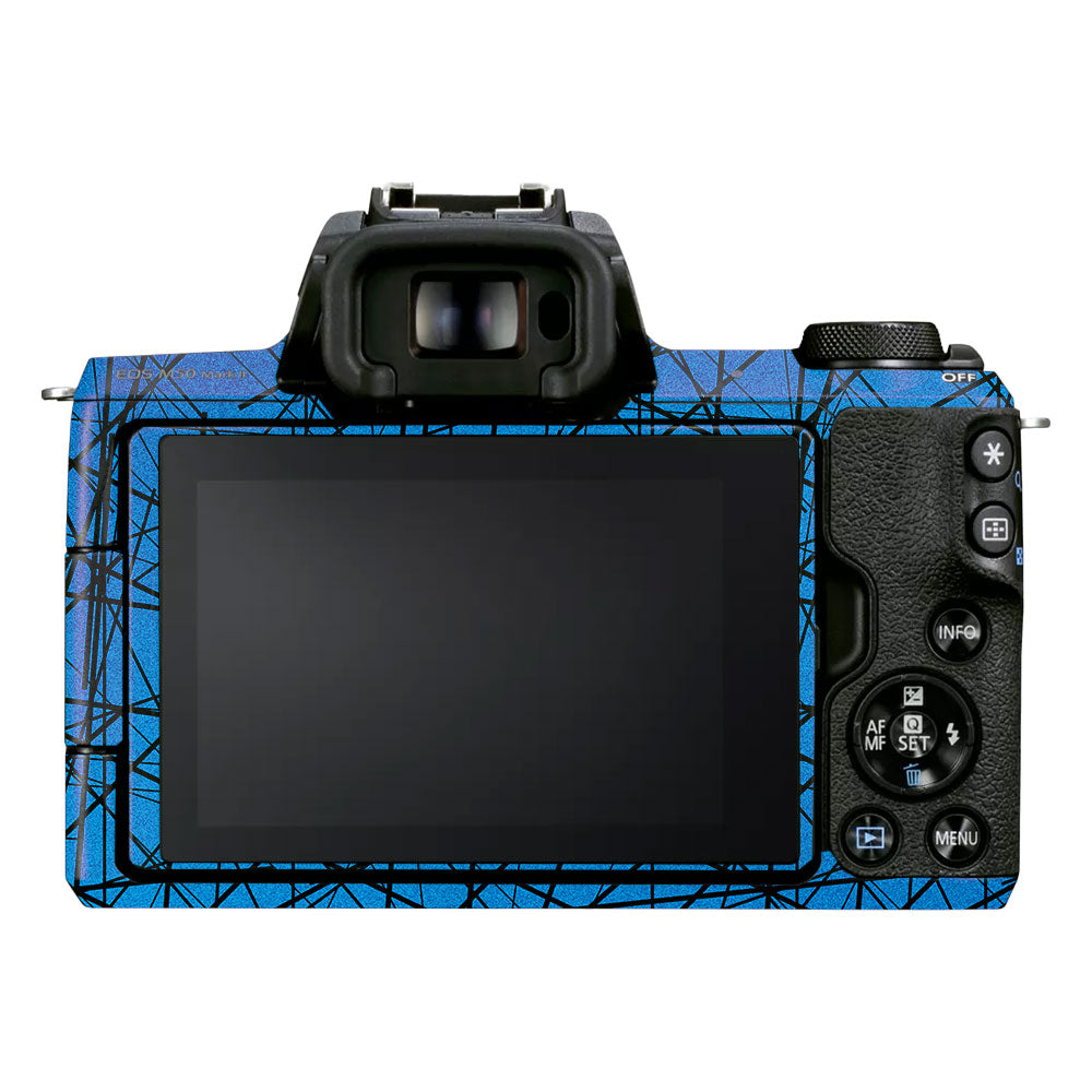 Textured Electric Blue Chaos Canon EOS M50 Mark II Camera Skin
