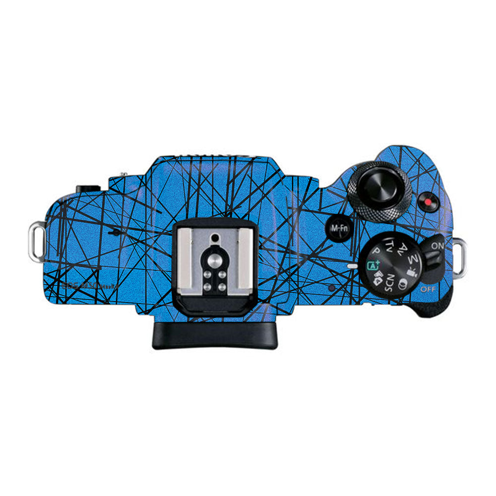 Textured Electric Blue Chaos Canon EOS M50 Mark II Camera Skin