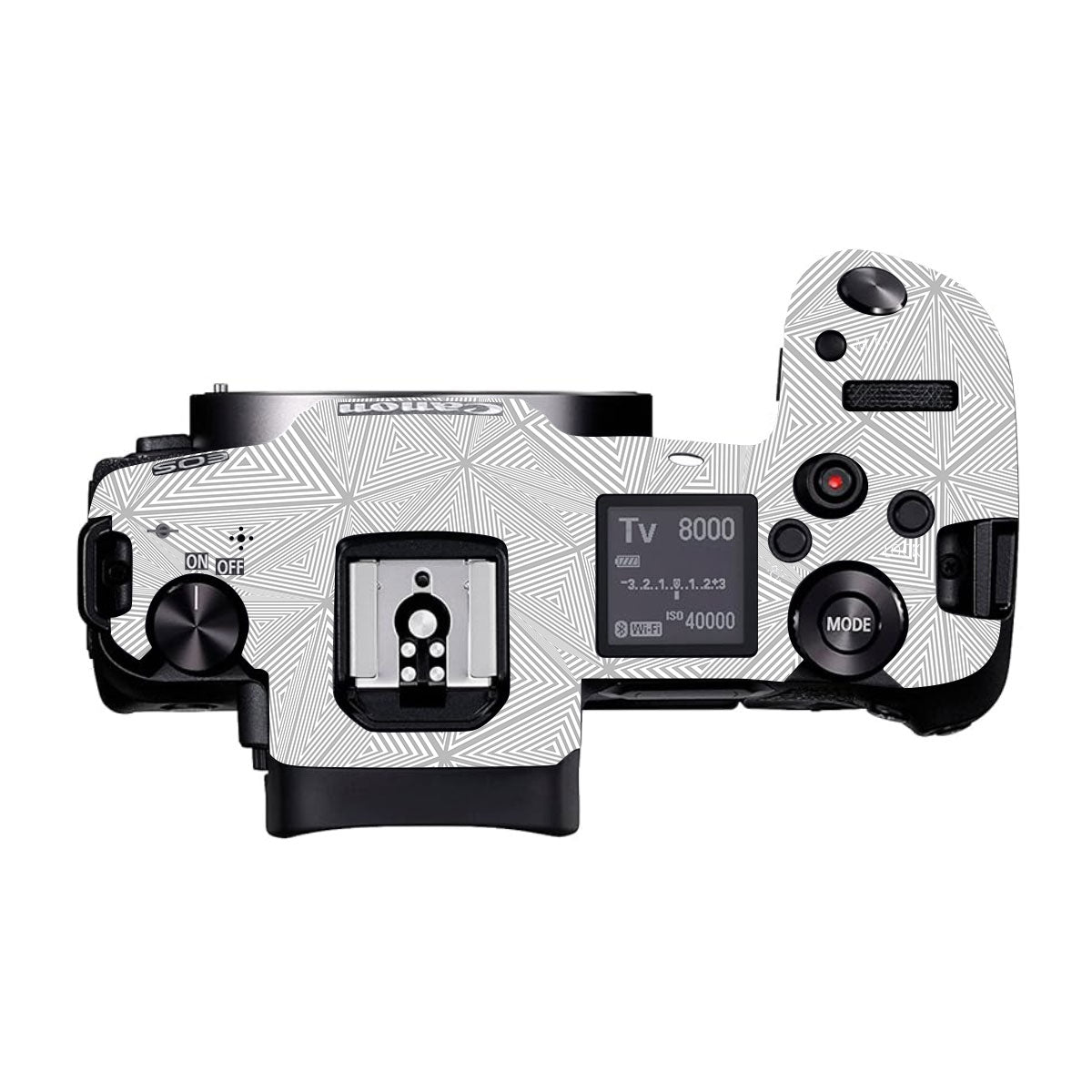 Textured Silver Prism Geometric Canon EOS R Camera Skin