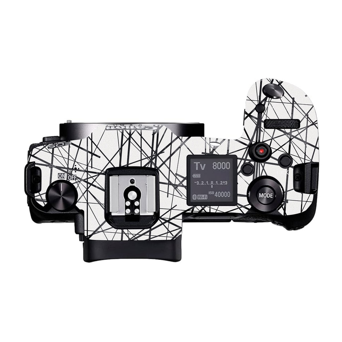 Textured White Chaos Line Canon EOS R Camera Skin