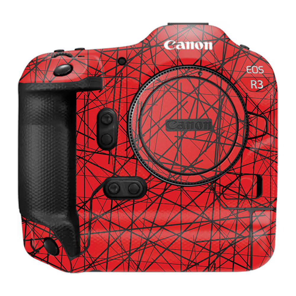 Textured Red Chaos Line Canon EOS R3 Camera Skin