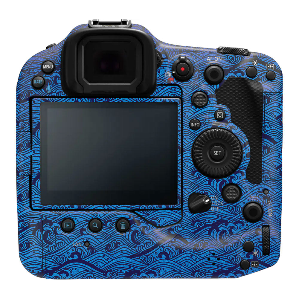 Textured Ocean Wave Blue Canon EOS R3 Camera Skin