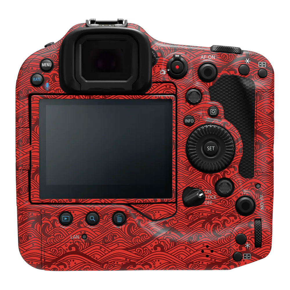 Textured Crimson Wave Canon EOS R3 Camera Skin