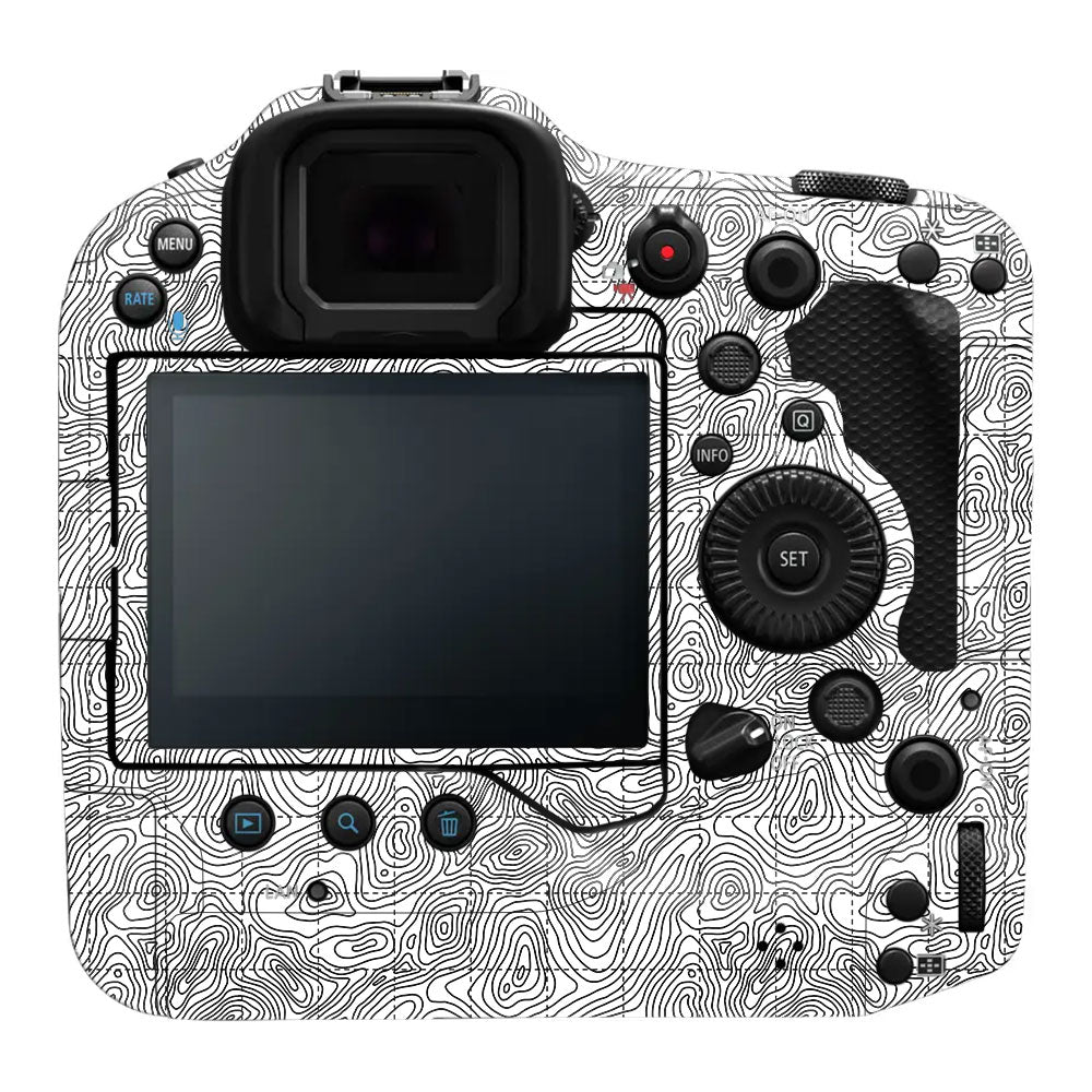Textured Topo Flow Canon EOS R3 Camera Skin
