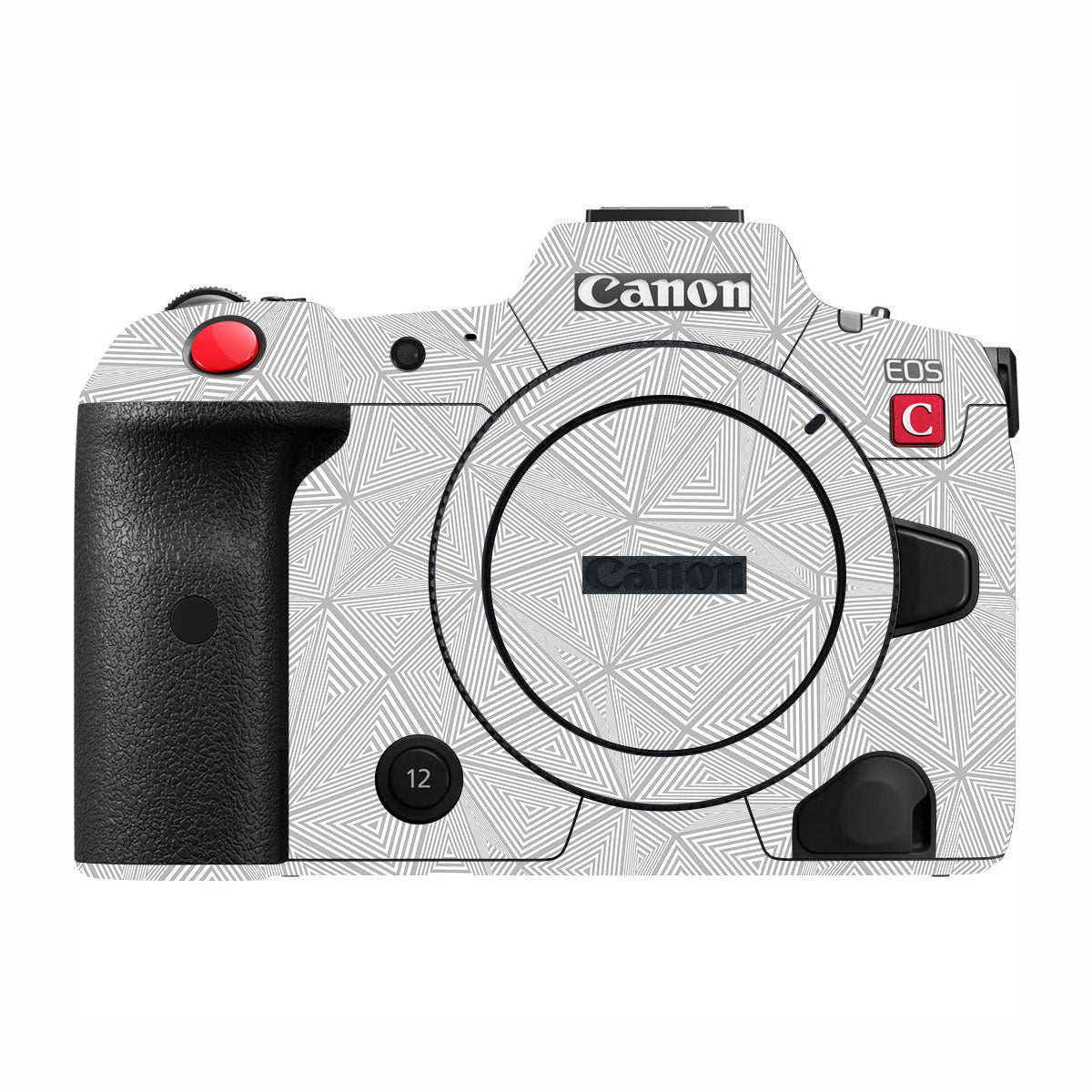 Textured Silver Prism Geometric Canon EOS R5 C Camera Skin