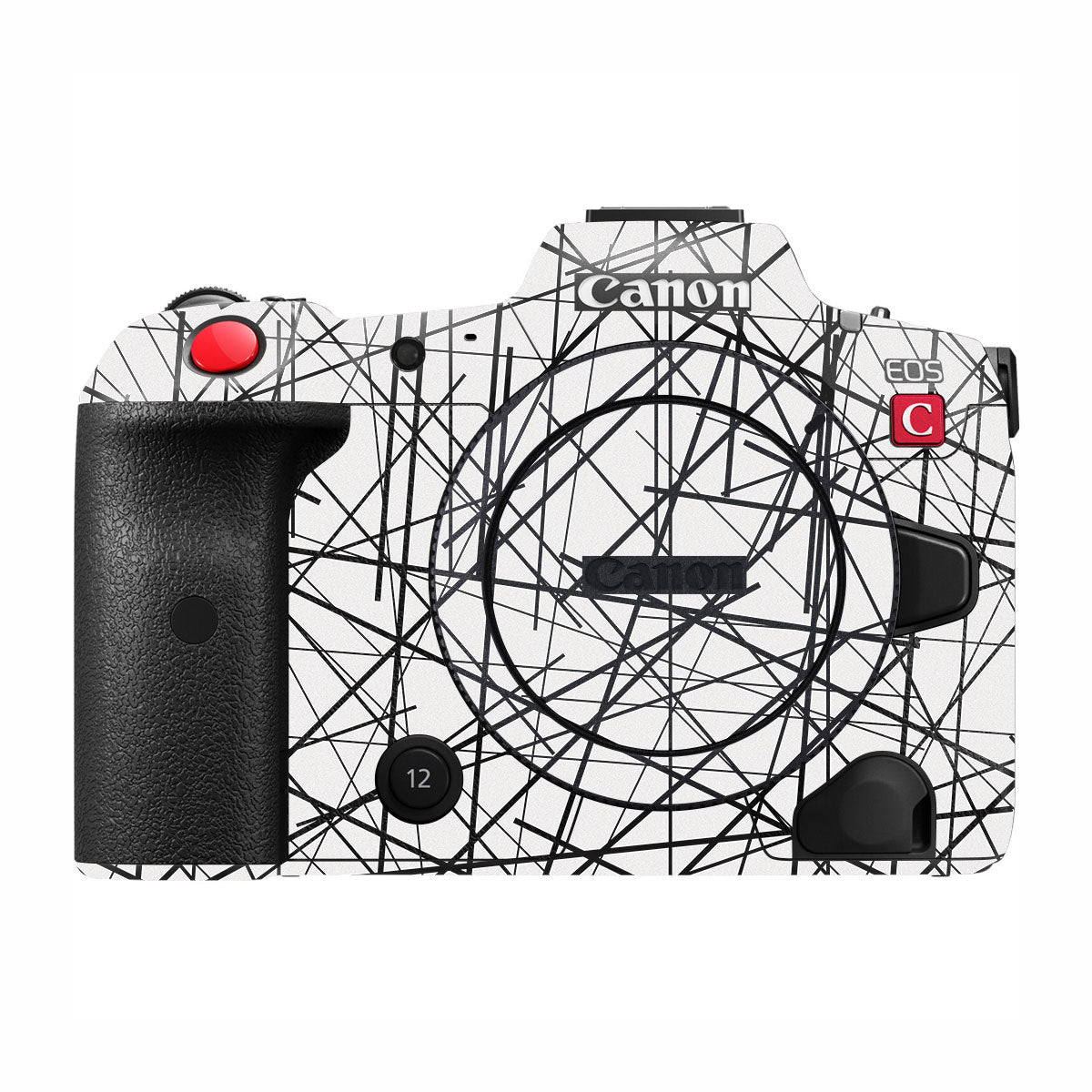 Textured White Chaos Line Canon EOS R5 C Camera Skin