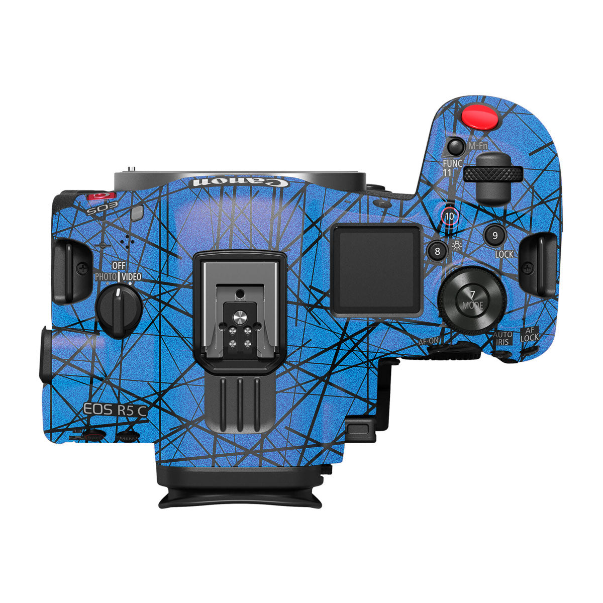 Textured Electric Blue Chaos Canon EOS R5 C Camera Skin