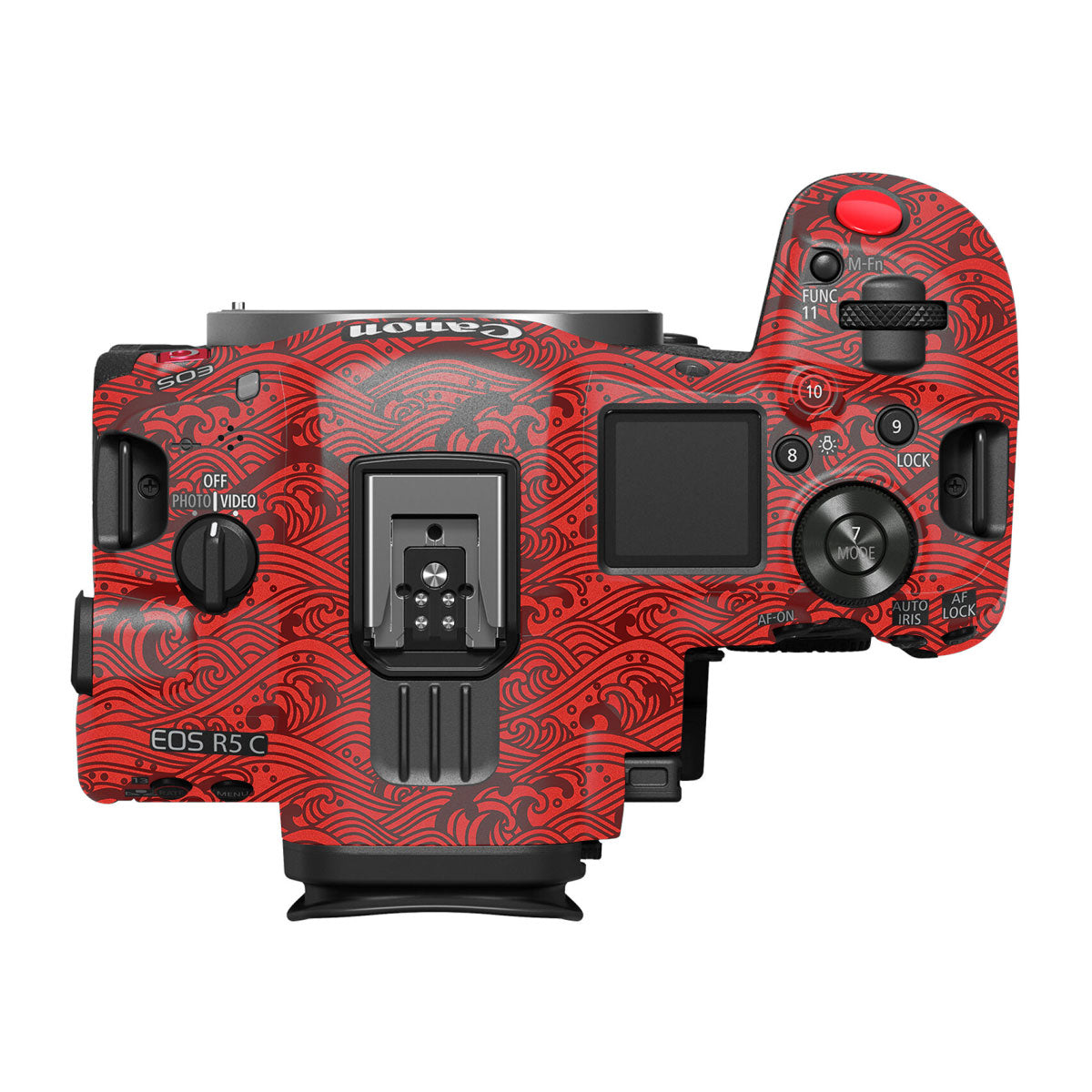 Textured Crimson Wave Canon EOS R5 C Camera Skin
