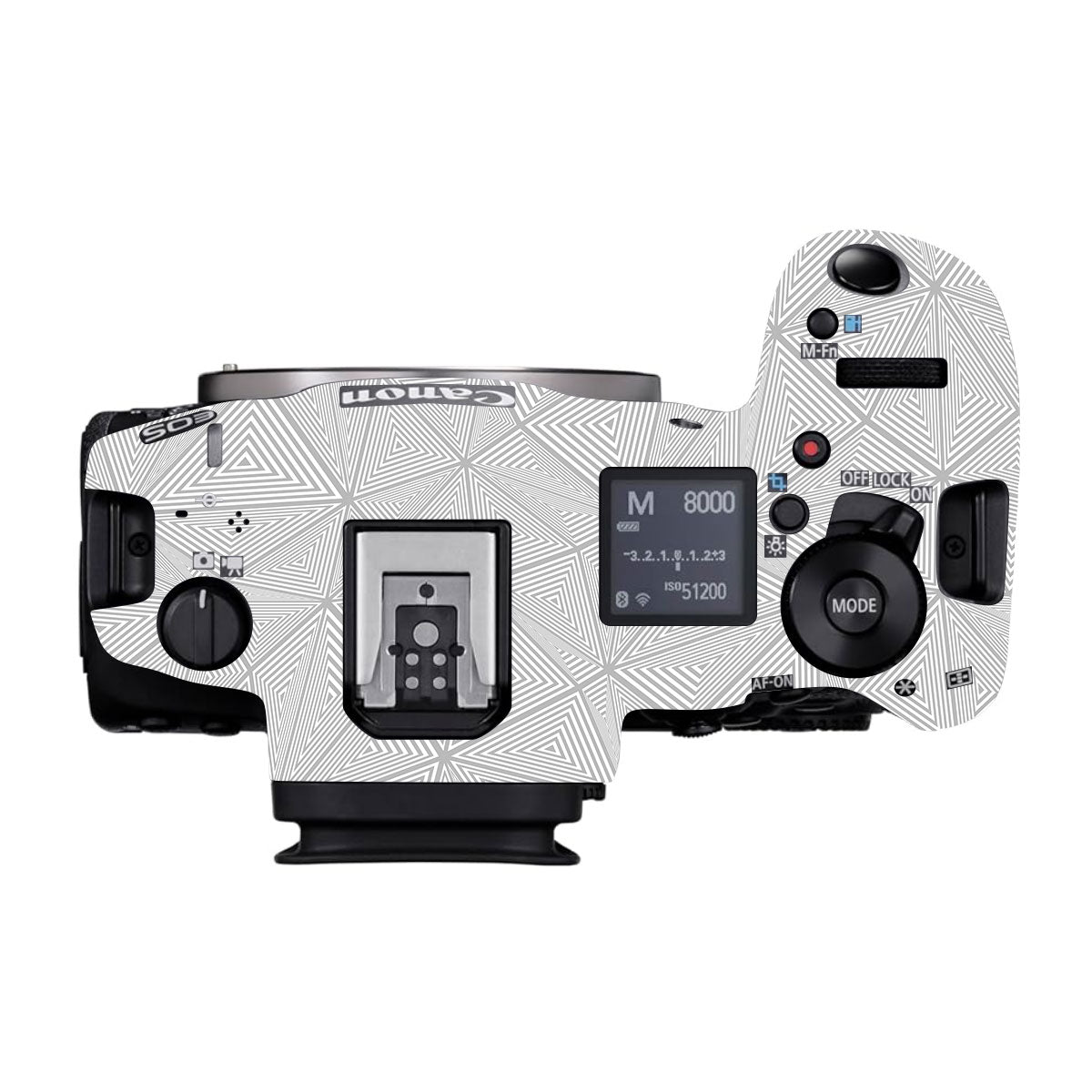 Textured Silver Prism Geometric Canon EOS R5 Mark II Camera Skin