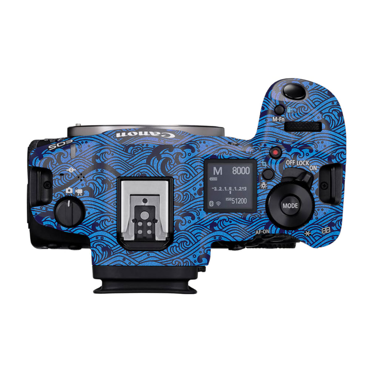 Textured Ocean Wave Blue Canon EOS R5 Mark II Camera Skin