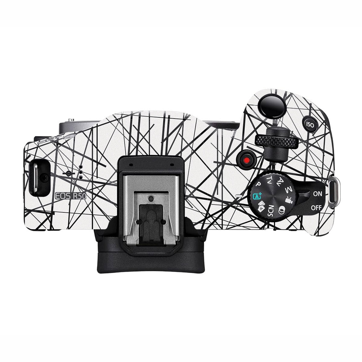 Textured White Chaos Line Canon EOS R50 Camera Skin