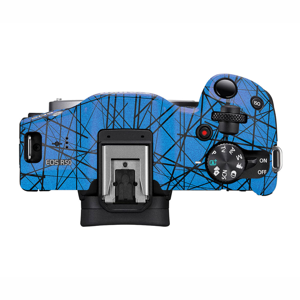 Textured Electric Blue Chaos Canon EOS R50 Camera Skin