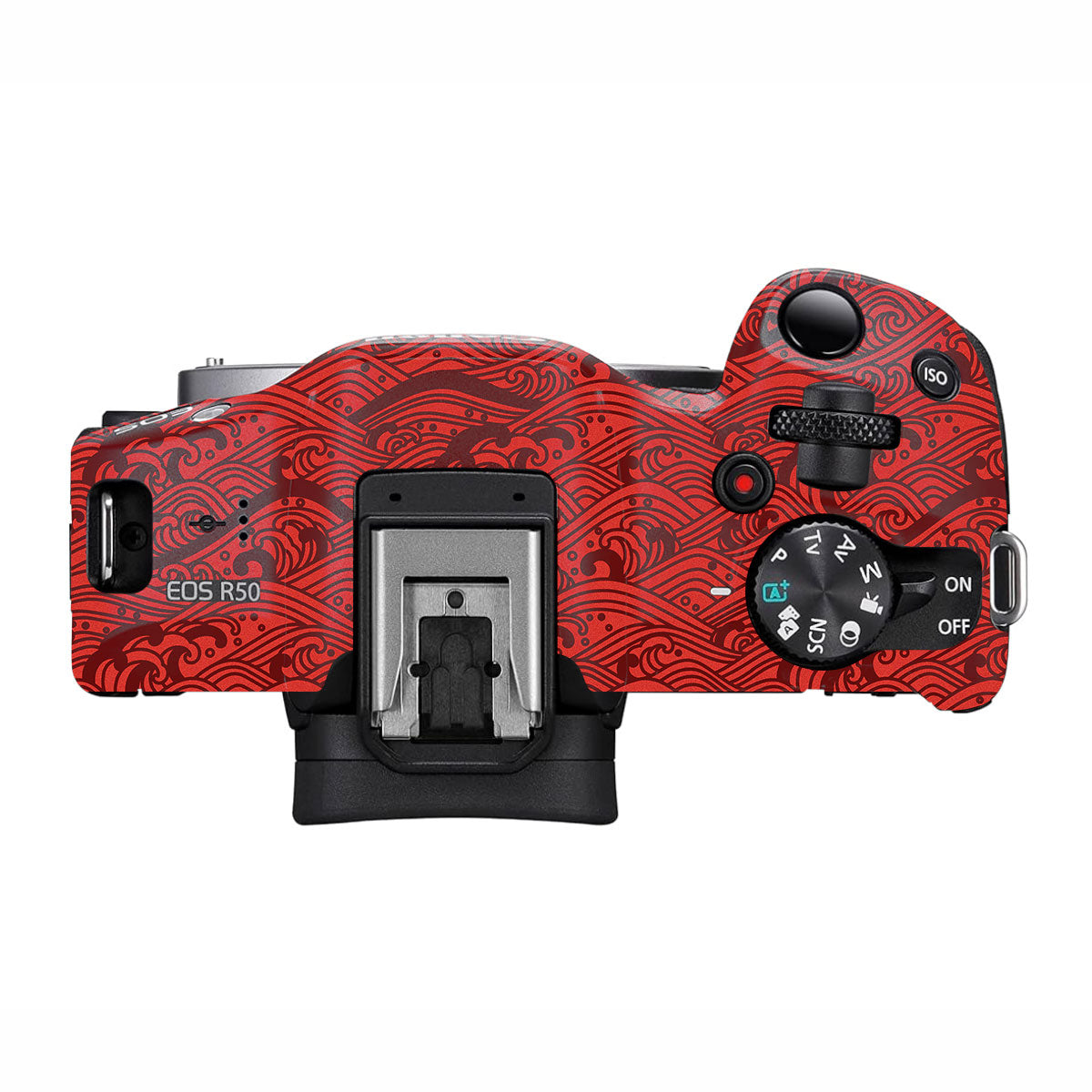 Textured Crimson Wave Canon EOS R50 Camera Skin