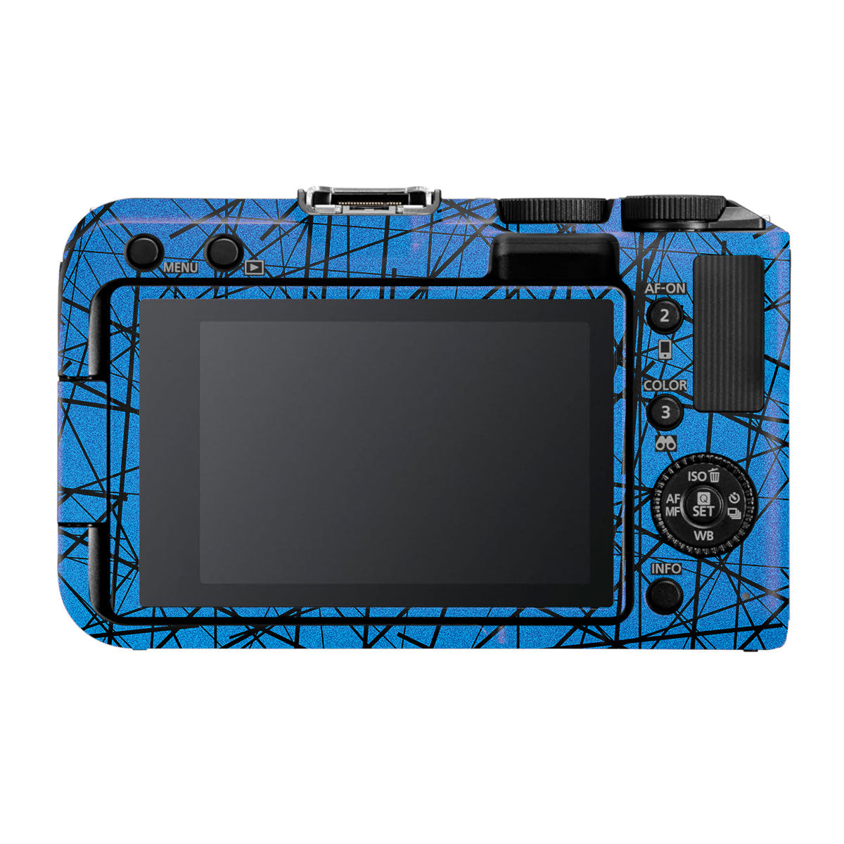 Textured Electric Blue Chaos Canon EOS R50V Camera Skin