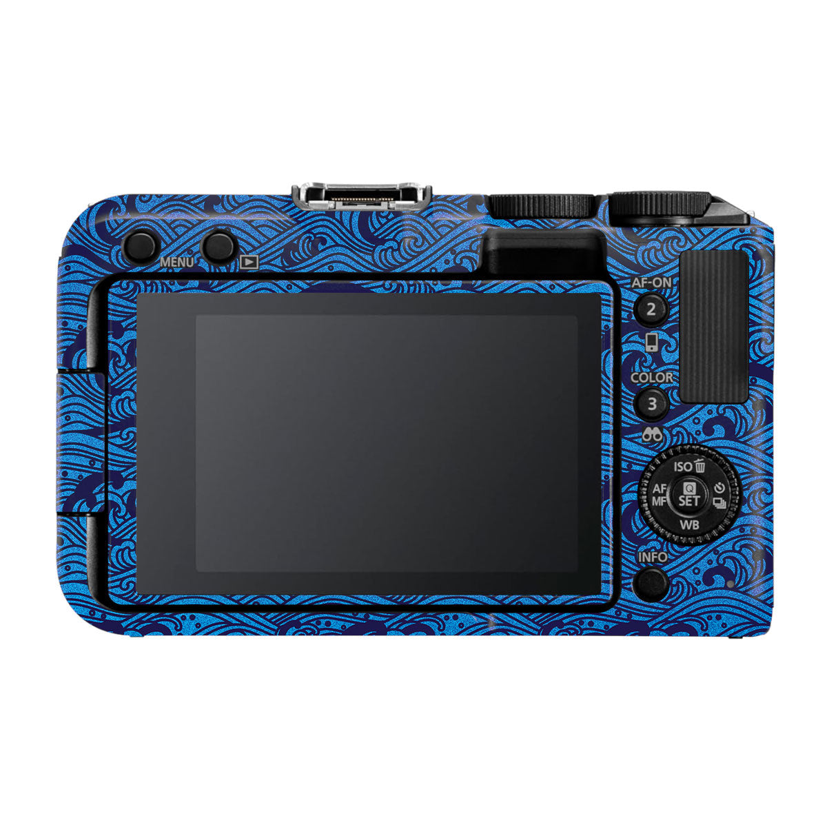 Textured Ocean Wave Blue Canon EOS R50V Camera Skin