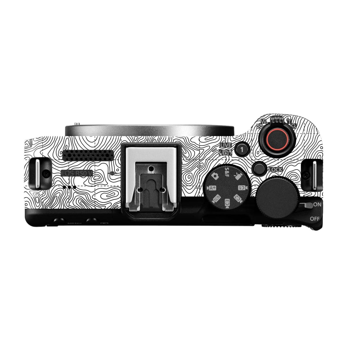 Textured Topo Flow Canon EOS R50V Camera Skin