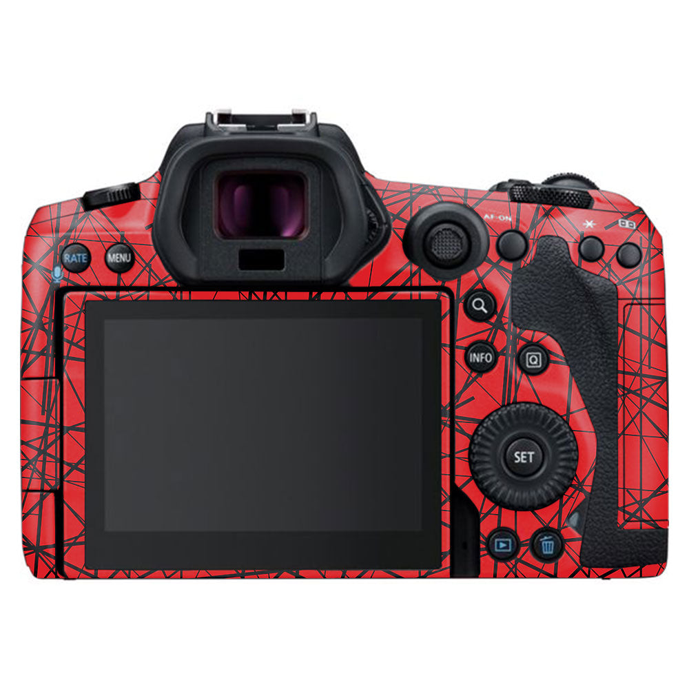 Textured Red Chaos Line Canon EOS R5 Camera Skin
