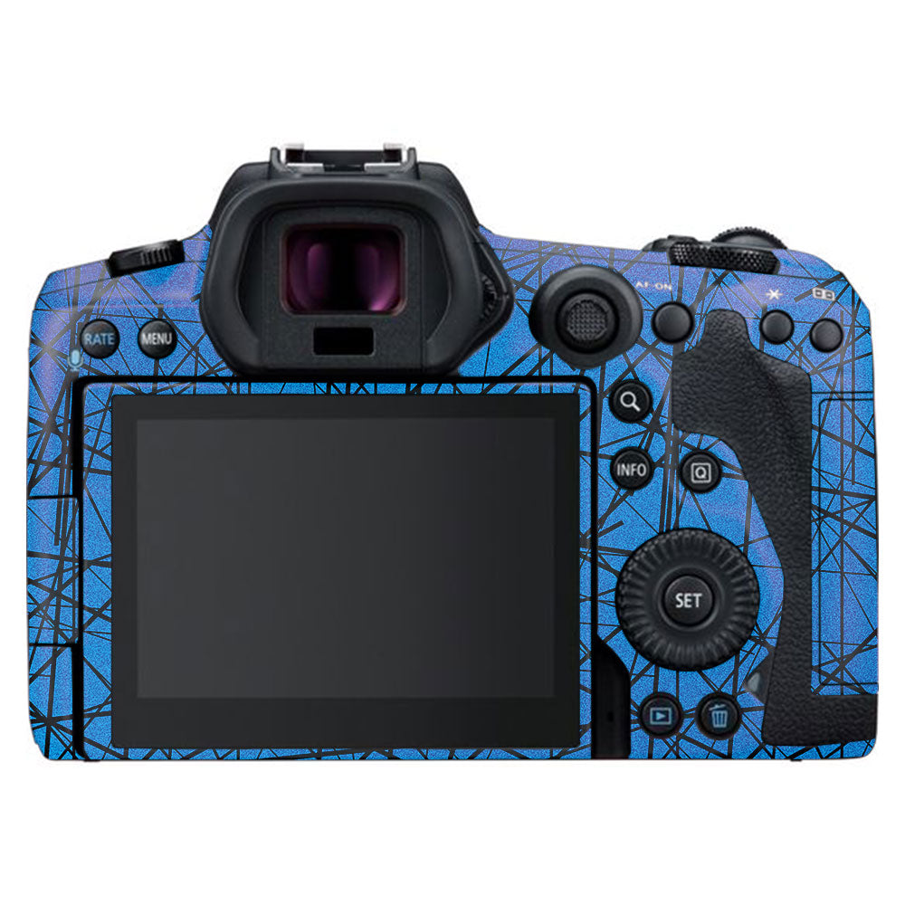 Textured Electric Blue Chaos Canon EOS R5 Camera Skin