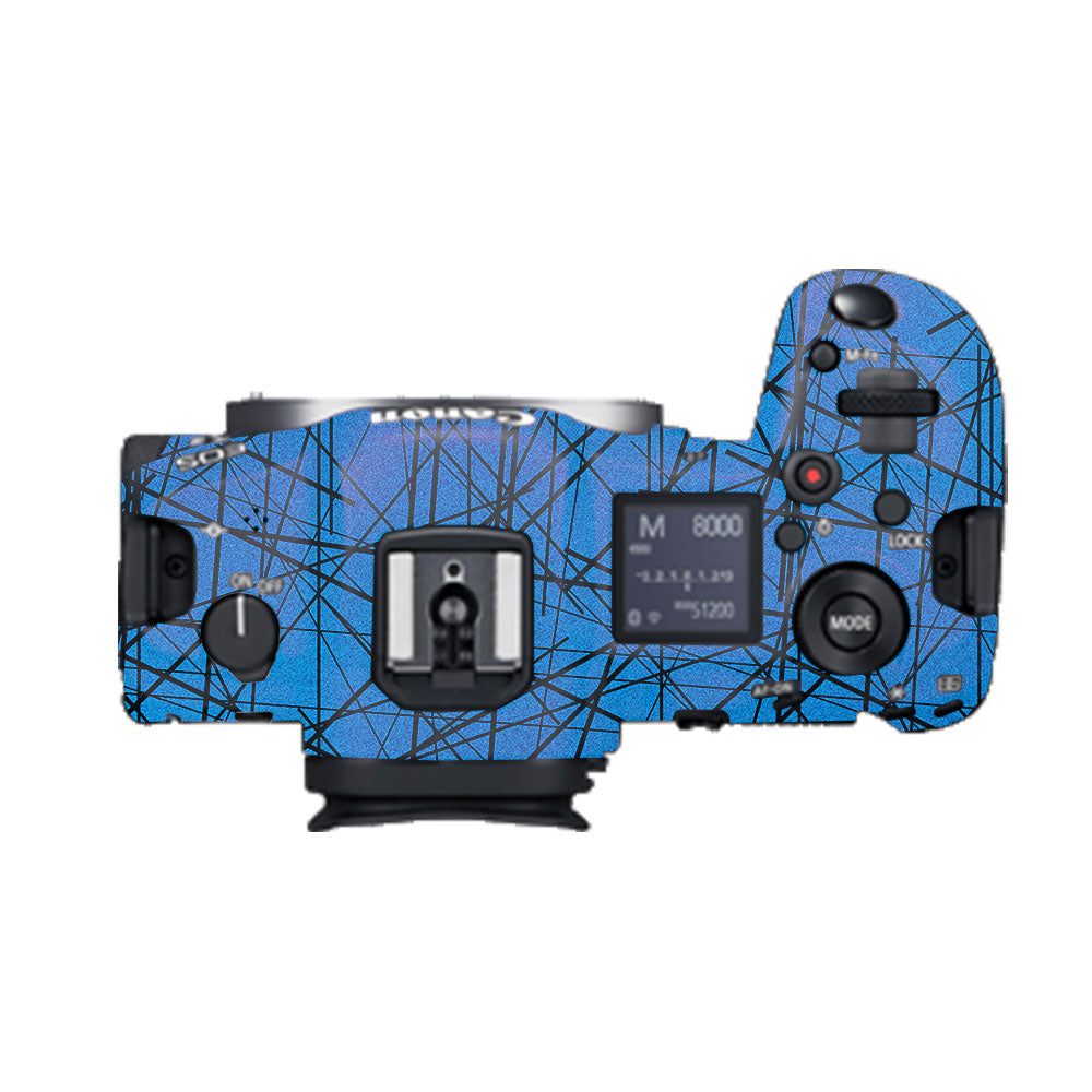 Textured Electric Blue Chaos Canon EOS R5 Camera Skin