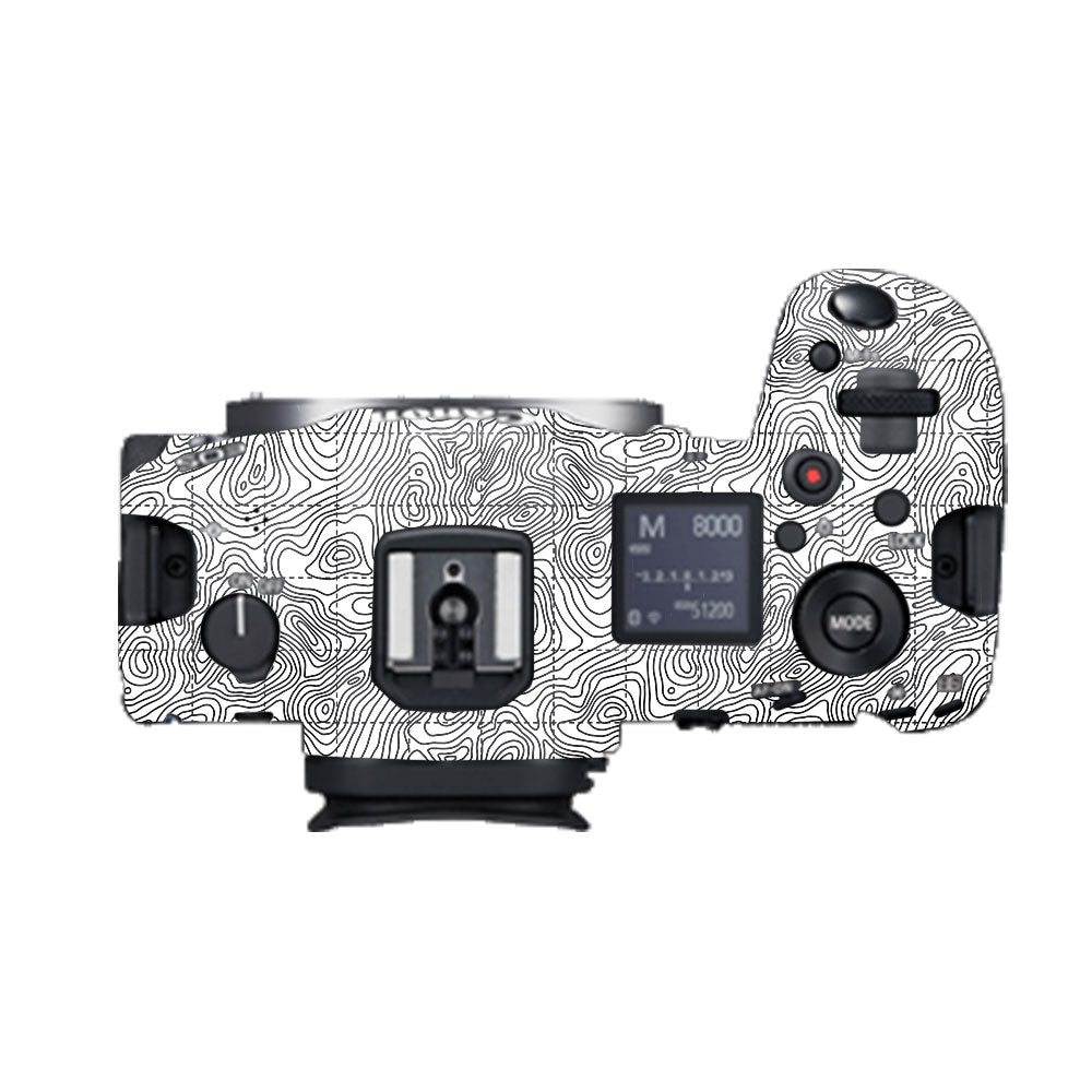 Textured Topo Flow Canon EOS R5 Camera Skin