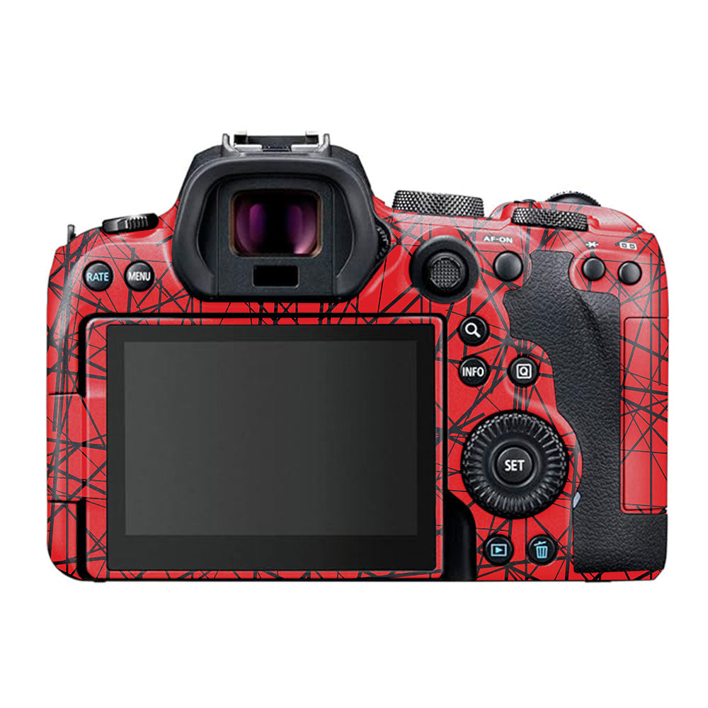 Textured Red Chaos Line Canon EOS R6 Mark I Camera Skin