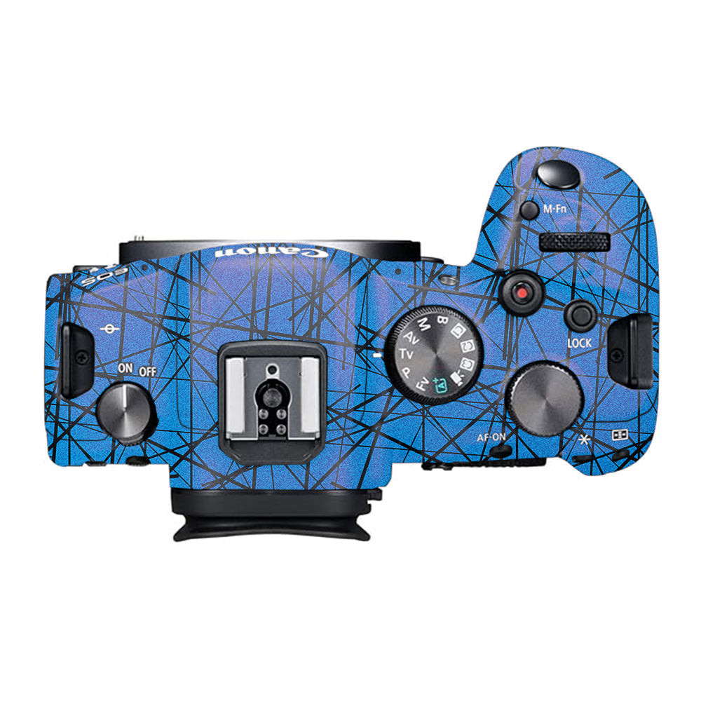 Textured Electric Blue Chaos Canon EOS R6 Mark I Camera Skin