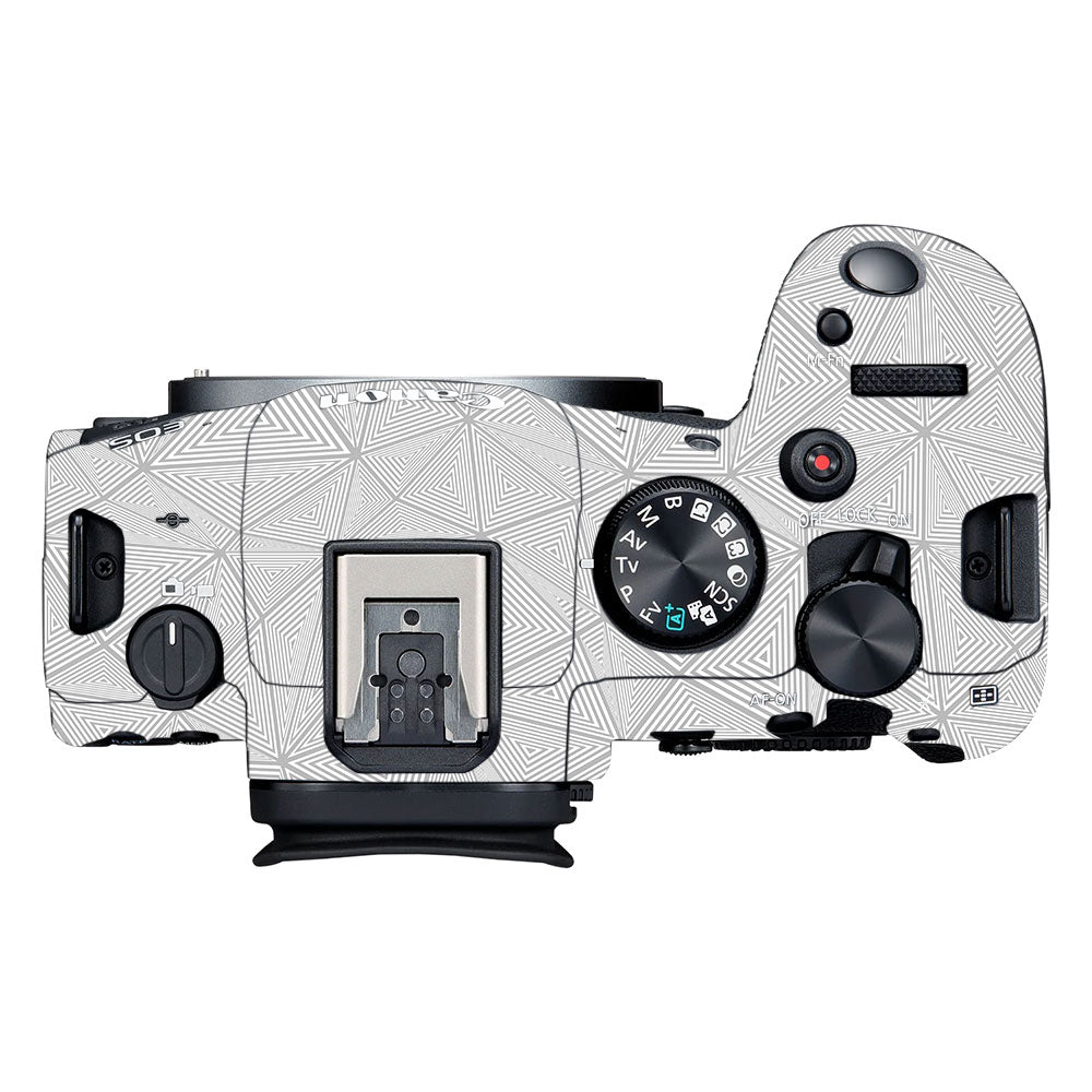 Textured Silver Prism Geometric Canon EOS R6 Mark II Camera Skin