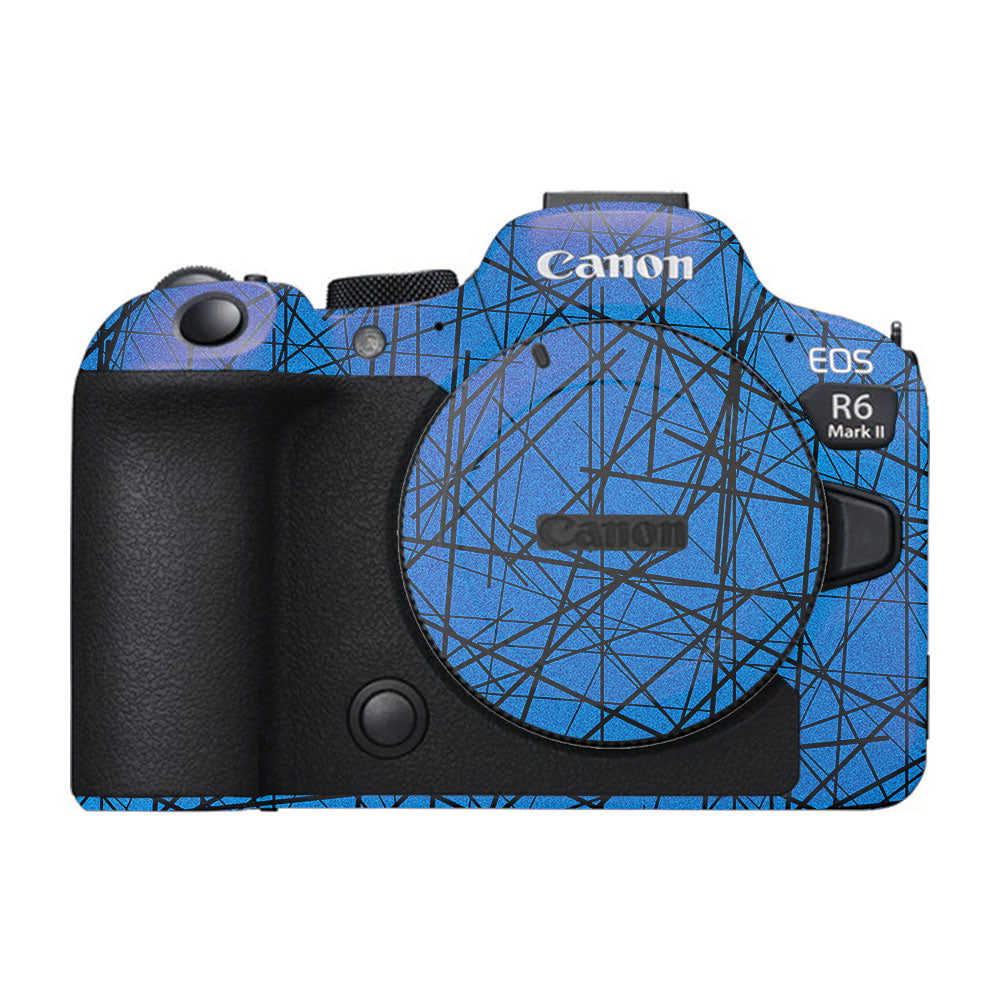 Textured Electric Blue Chaos Canon EOS R6 Mark II Camera Skin