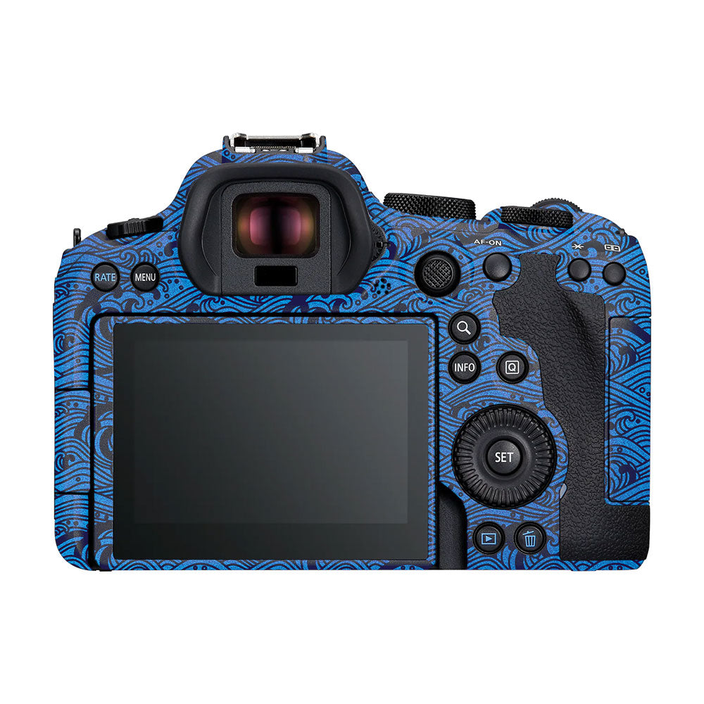 Textured Ocean Wave Blue Canon EOS R6 Mark II Camera Skin