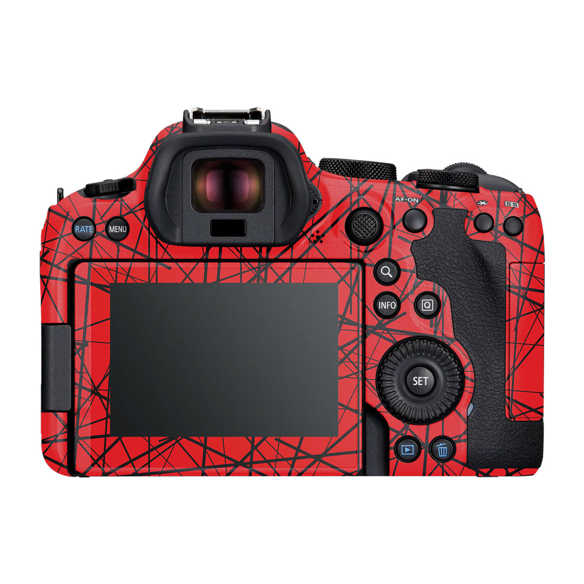 Textured Red Chaos Line Canon R6 Mark III Camera Skin