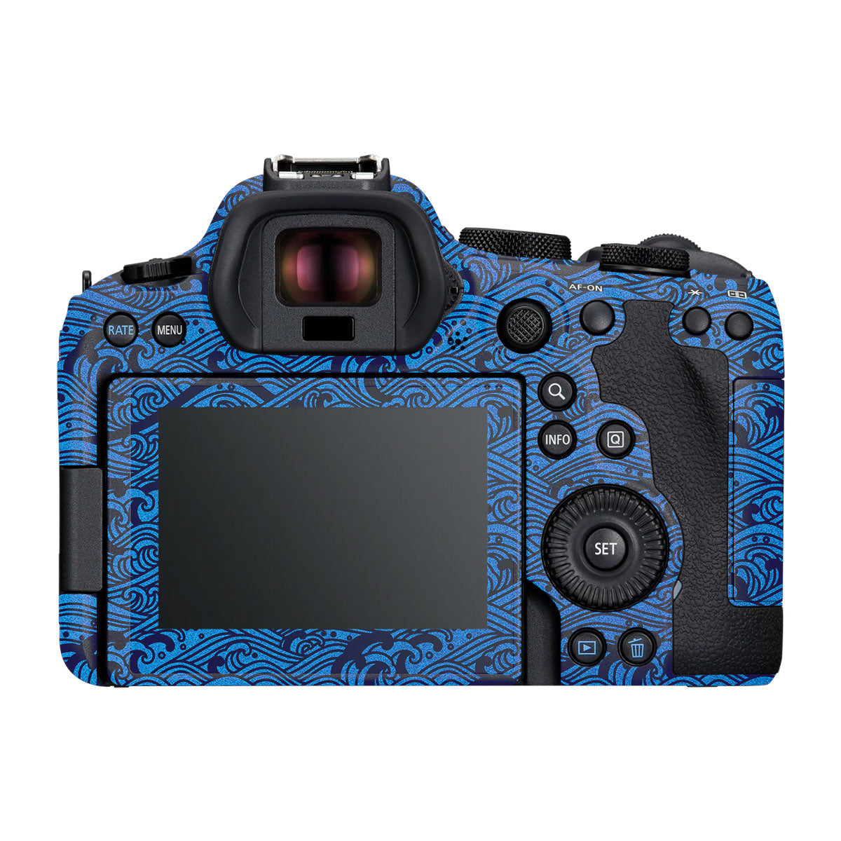 Textured Ocean Wave Blue Canon R6 Mark III Camera Skin